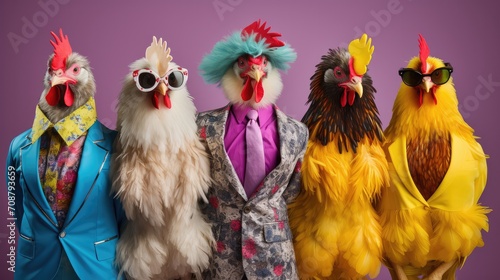 Chickens in Suits and Ties © RajaSheheryar