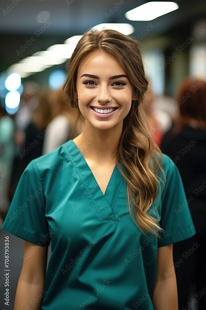 portrait of a young female doctor smiling