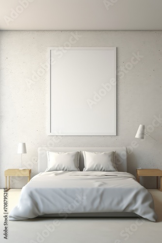 Spacious Bedroom With King-Size Bed and Wall Picture
