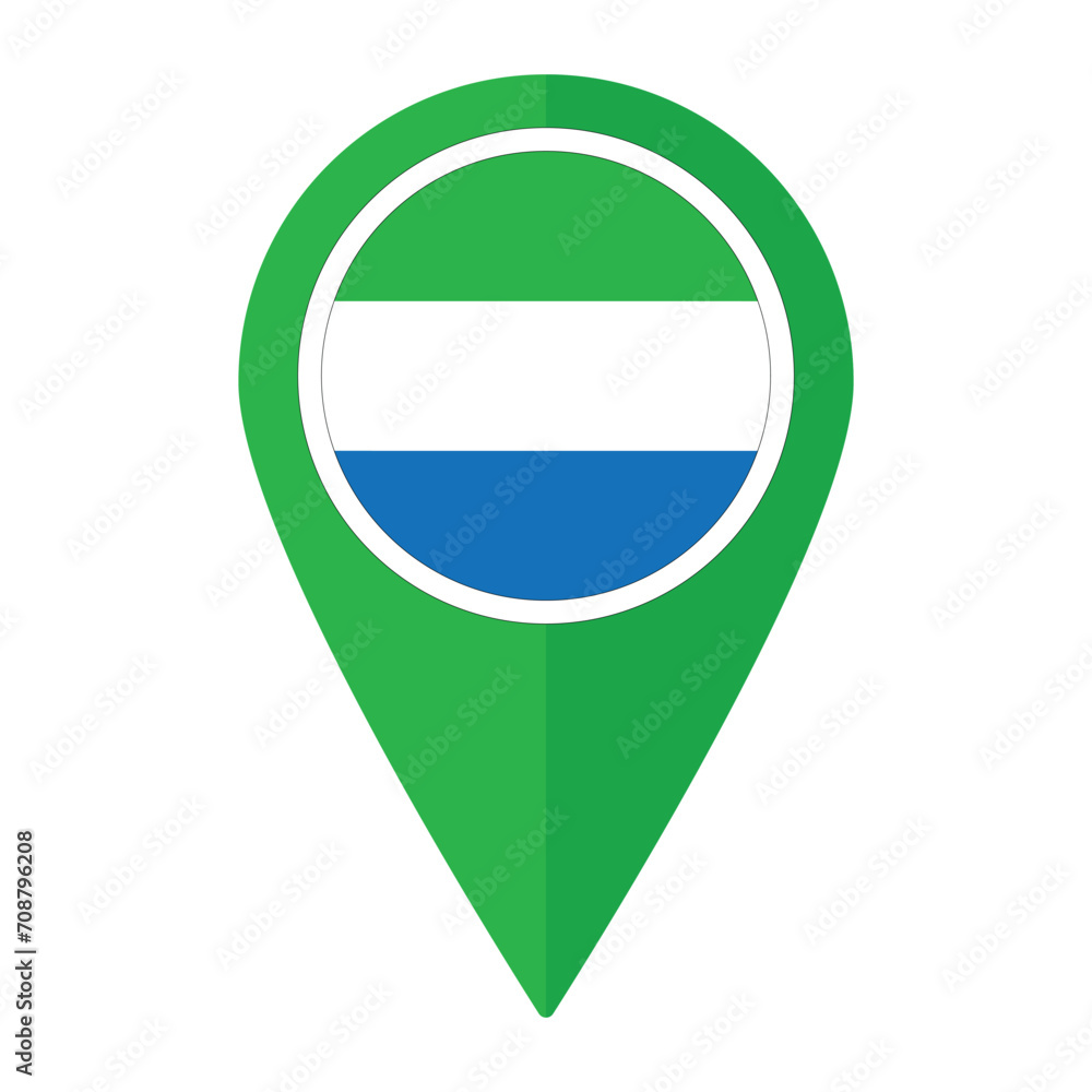 Sierra leone flag on map pinpoint icon isolated. Flag of Sierra leone Sierra leone flag on map pinpoint icon isolated. Flag of Sierra leone
