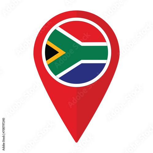 Free Download South Africa flag on map pinpoint icon isolated. Flag of South Africa - GFXLoad