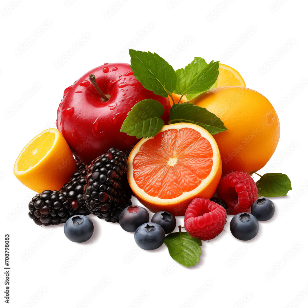 fruits isolated on white fruits isolated on white