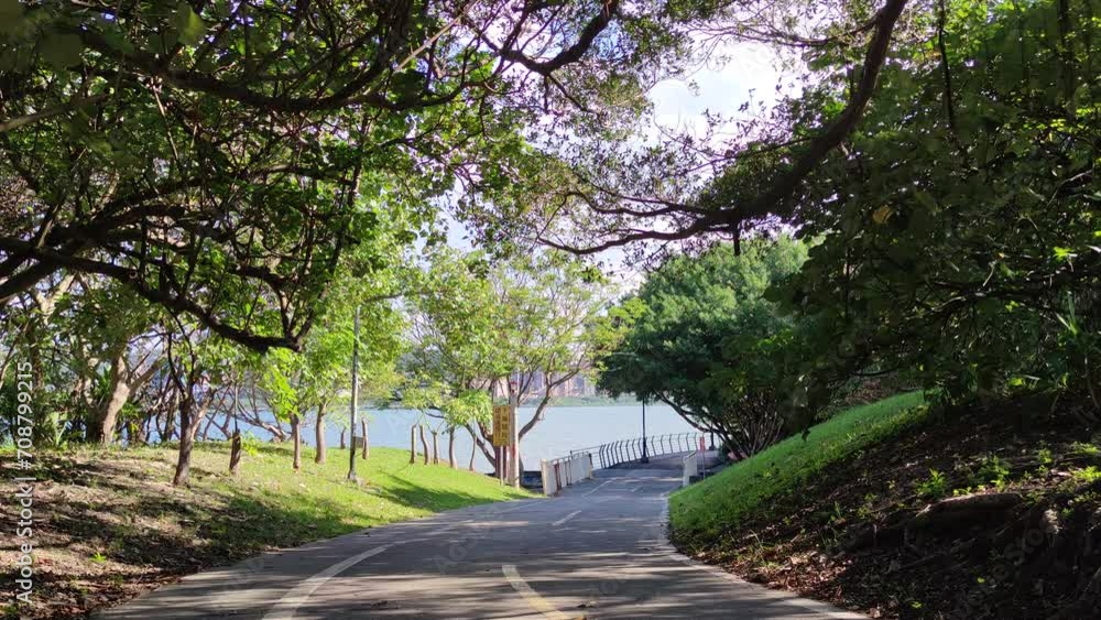 Beautiful scenery on the bicycle path in Bali District, Tamsui City, New Taipei City, Taiwan Beautiful scenery on the bicycle path in Bali District, Tamsui City, New Taipei City, Taiwan