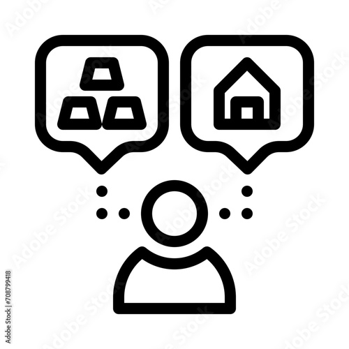 decision making line icon