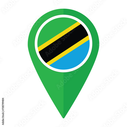 Free Download Tanzania flag on map pinpoint icon isolated. Flag of Tanzania - GFXLoad