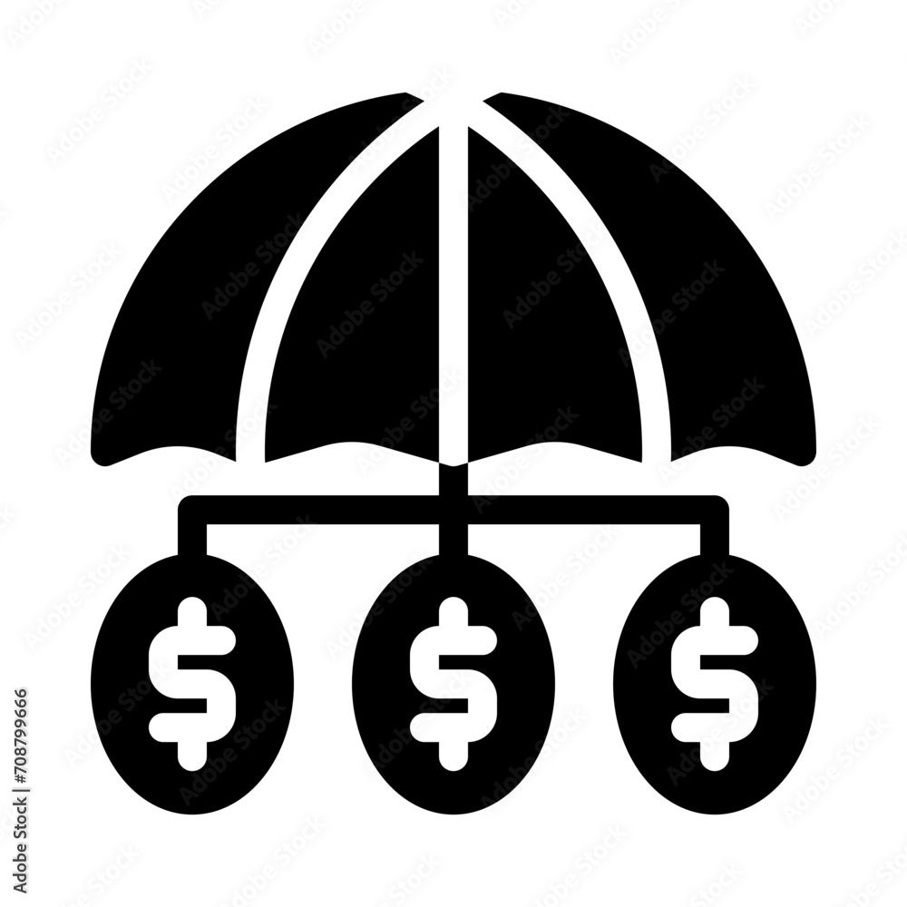 risk management glyph icon risk management glyph icon