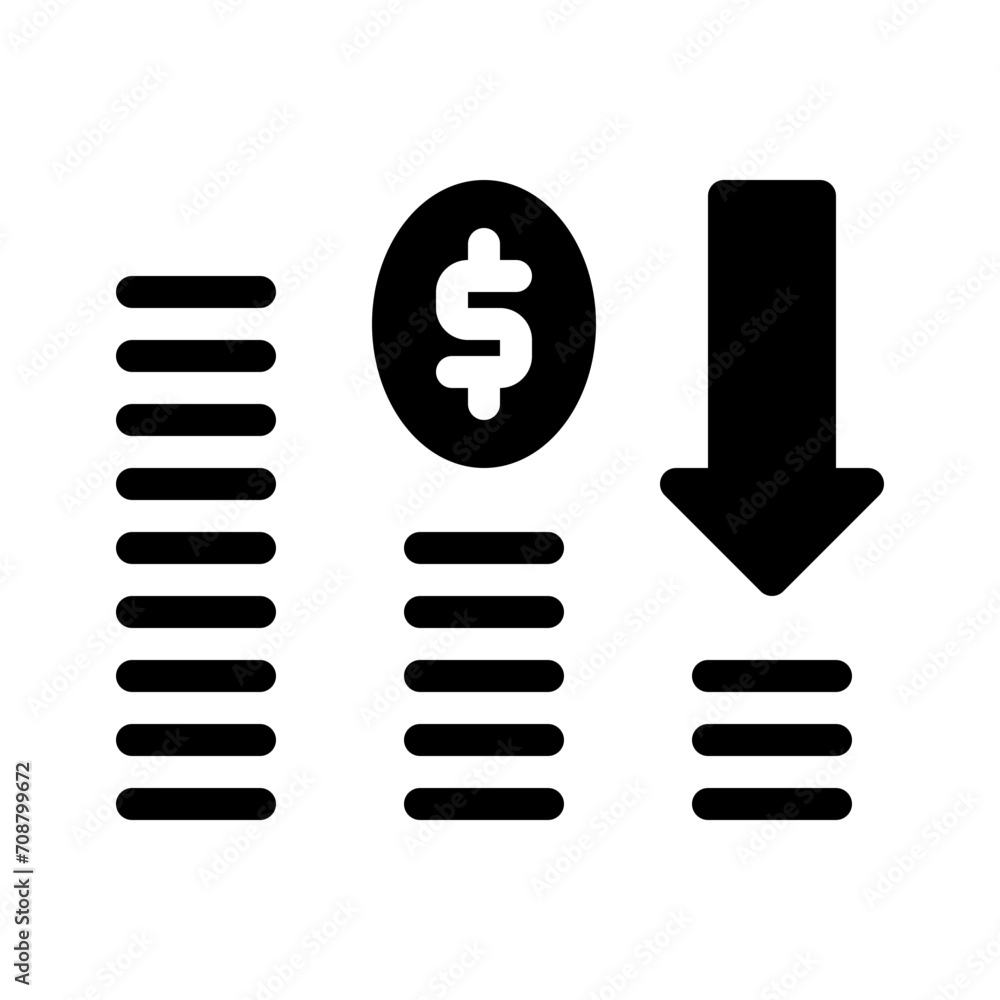 recession glyph icon recession glyph icon