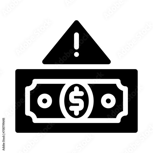 economic crisis glyph icon