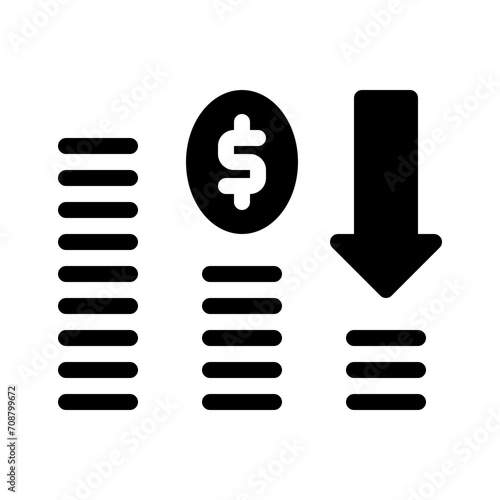 recession glyph icon