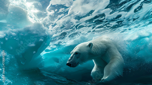 Beneath the ice bear photo