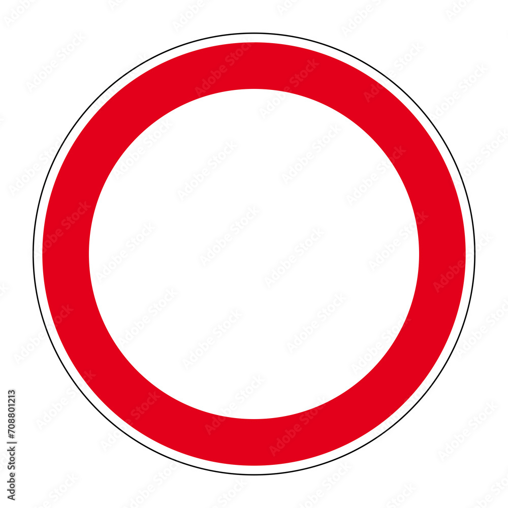 Panneau interdiction rond rouge et contour noir Panneau interdiction rond rouge et contour noir