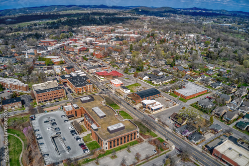 Aerial View of Franklin, Tennessee during Spring photo