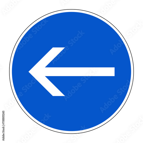 Panneau d'obligation d'aller à gauche. Free Download Panneau d'obligation d'aller à gauche. - GFXLoad