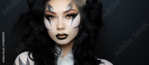 Stunning girl with cat-inspired makeup