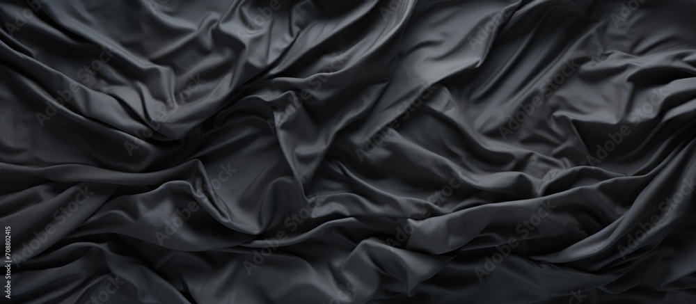 Crumpled black fabric texture backdrop. Crumpled black fabric texture backdrop.
