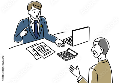 打ち合わせする会計士・税理士・経理