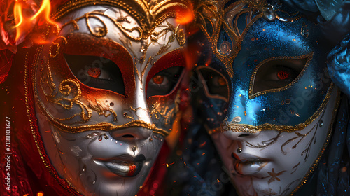 Masks elements of fire and ice