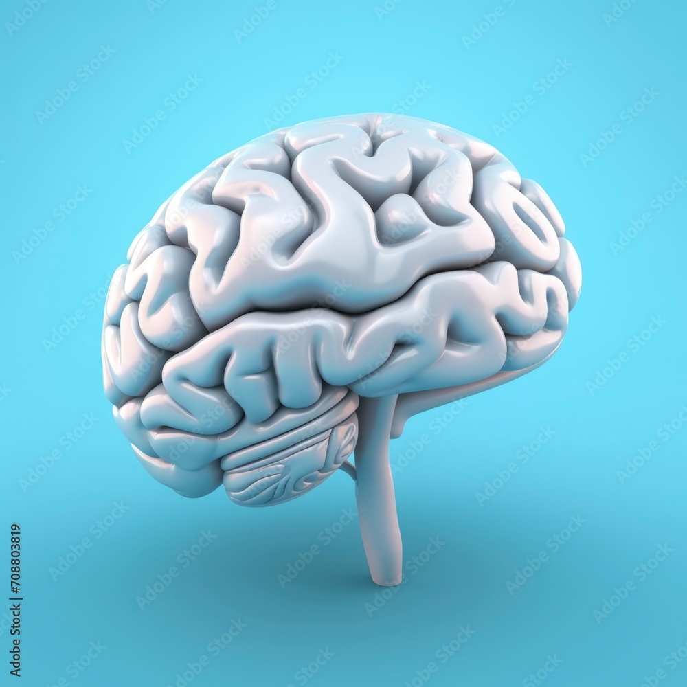 3d rendering of a brain with isolated background 3d rendering of a brain with isolated background