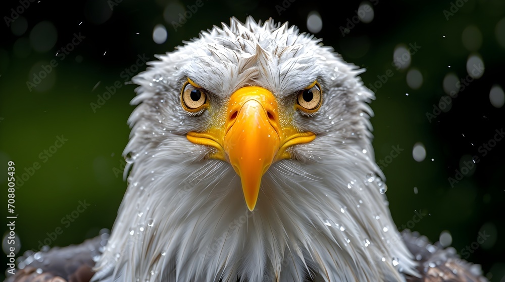 Wild Gaze: Close-Up of an Eagle with Sharply Focused Eyes Wild Gaze: Close-Up of an Eagle with Sharply Focused Eyes