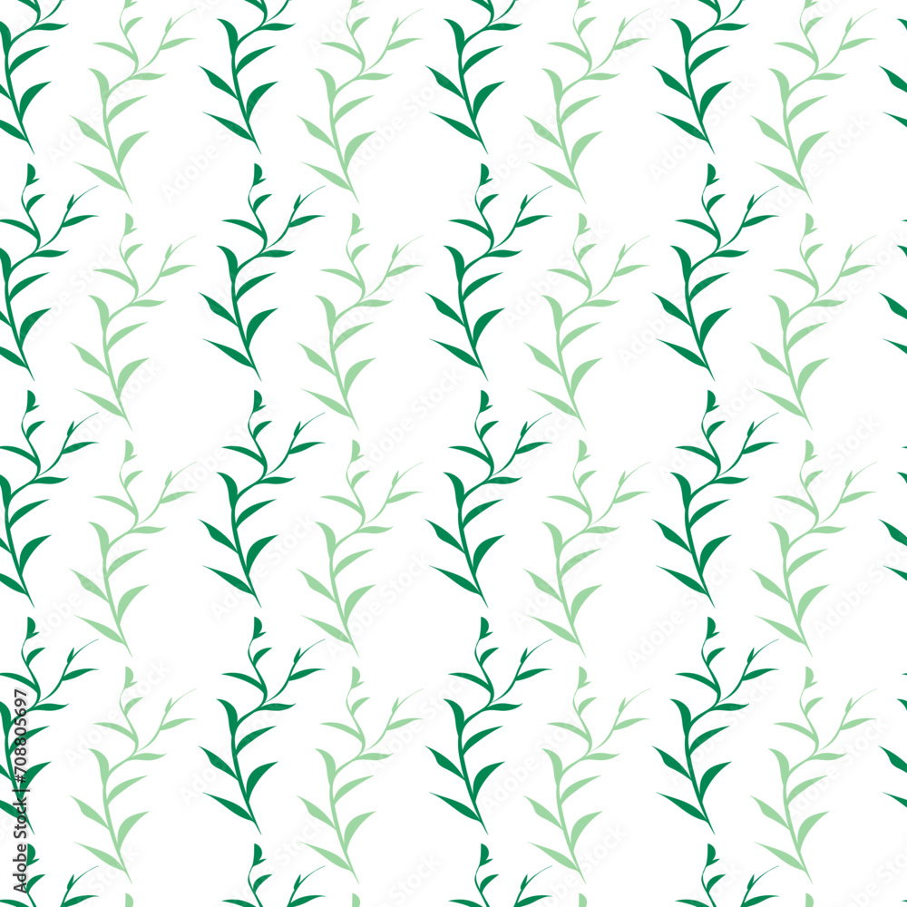 Fototapeta premium Seamless pattern with leaf background. 