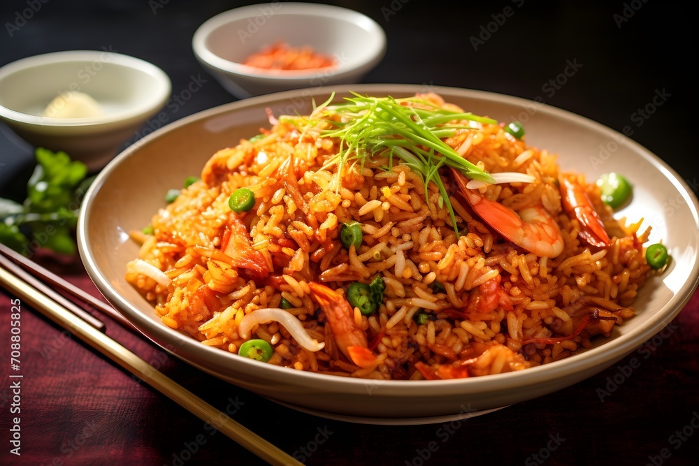 Kimchi Fried Rice, a quick and flavorful Korean dish Kimchi Fried Rice, a quick and flavorful Korean dish