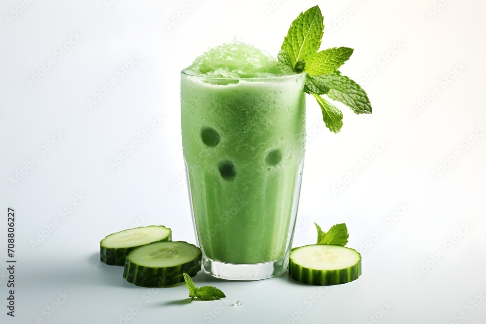 Light and refreshing cucumber mint smoothie Light and refreshing cucumber mint smoothie
