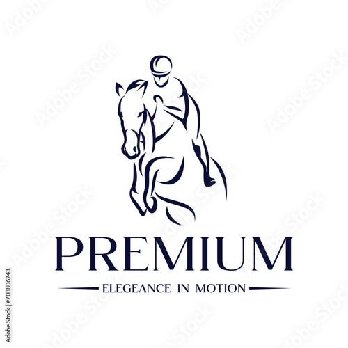 Race Horse logo Inspiration Vector