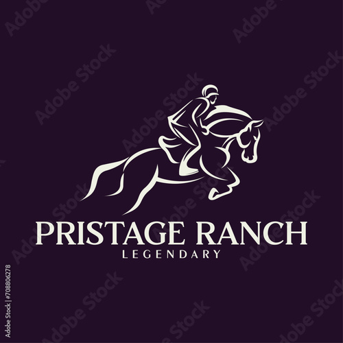 Race Horse logo Inspiration Vector