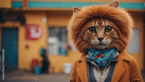 colorful hyper-realistic fantasy portraits of humanized animals