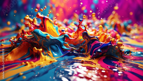 abstract splash fluid colorfull background 