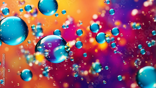 water drops on colorfull background 