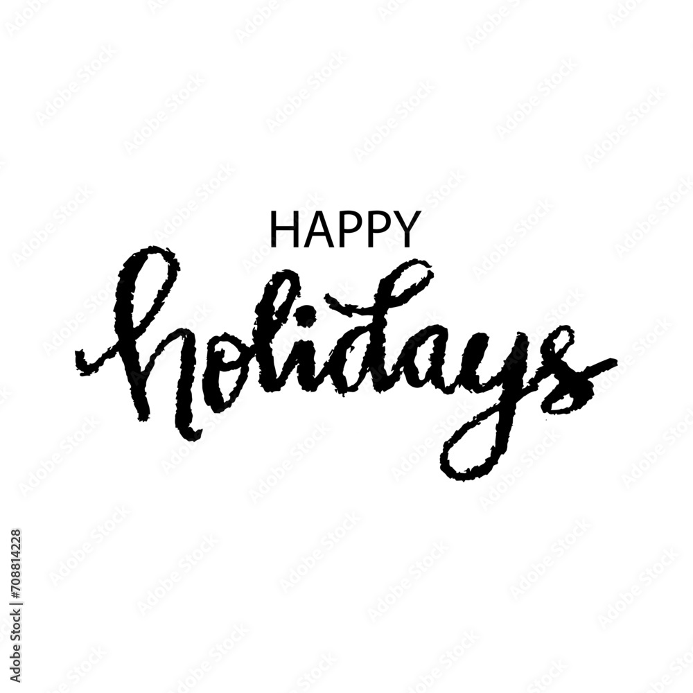 Happy Holidays lettering. Handwritten text. Vector illustration. Happy Holidays lettering. Handwritten text. Vector illustration.