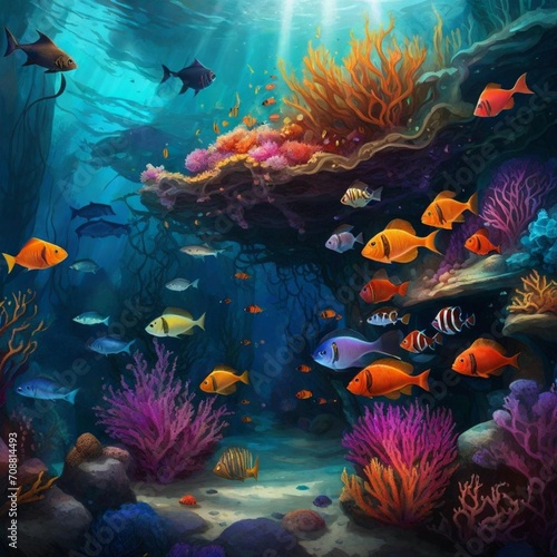 coral reef and fishes © rukshan