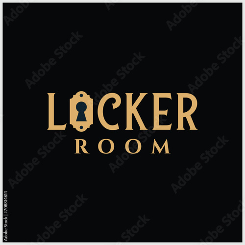 logo locker room with a modern minimalist concept.