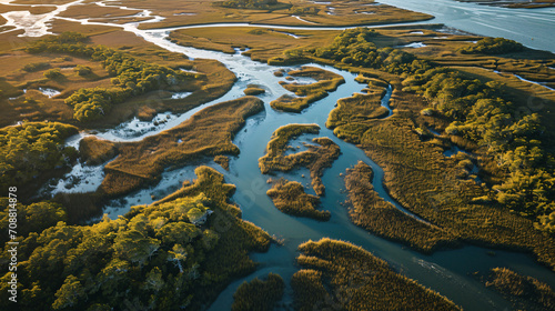 The intercoastal waterways of Georgia Coas. photo