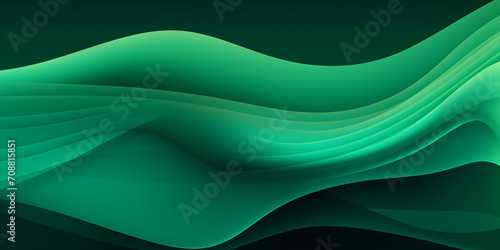 Abstract green background with wavy lines. Abstract green curve wave with line textured background.