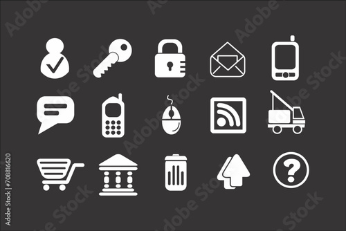 Professional Business Icons Collection for Elegant Designs