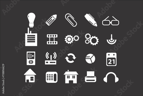 Professional Business Icons Collection for Elegant Designs