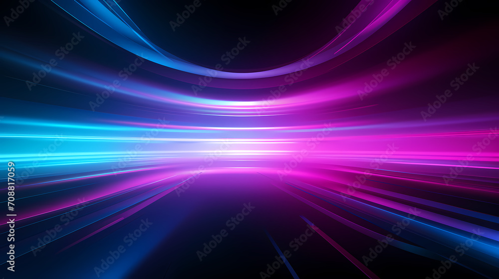 Fototapeta premium Technology abstract line background and light effect, technology-sense background material