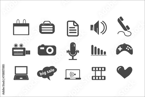 Professional Business Icons Collection for Elegant Designs