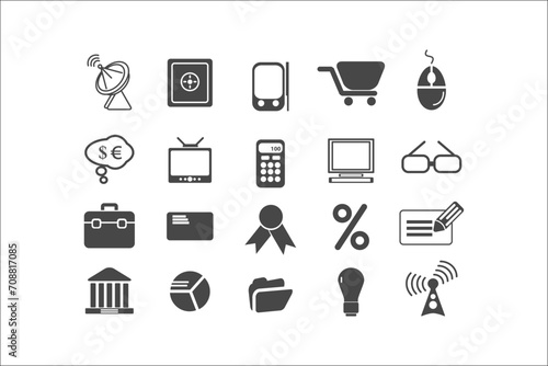 Professional Business Icons Collection for Elegant Designs