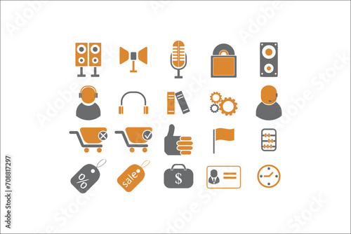 Professional Business Icons Collection for Elegant Designs