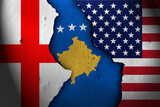 kosovo Between england and america.