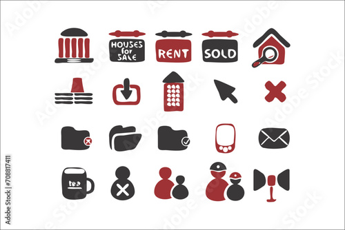 Professional Business Icons Collection for Elegant Designs