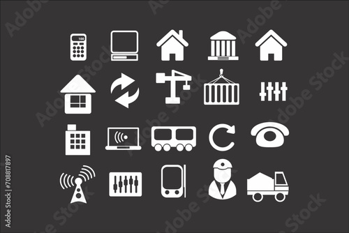 Professional Business Icons Collection for Elegant Designs