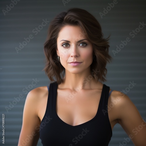 Headshot of a young woman with short brown hair