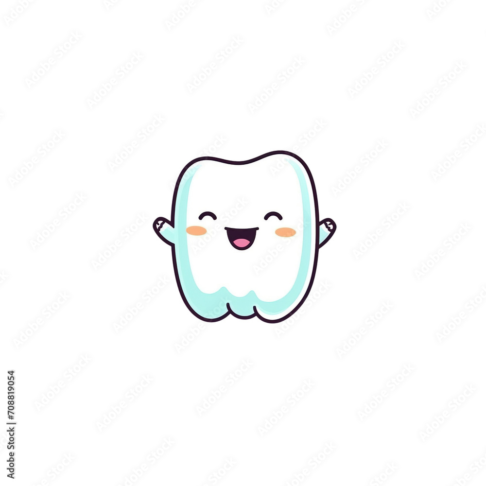 A cartoon tooth on a transparent background, cutest sticker illustration, highly detailed character design, pastel color, die cut sticker, sticker concept design. A cartoon tooth on a transparent background, cutest sticker illustration, highly detailed character design, pastel color, die cut sticker, sticker concept design.