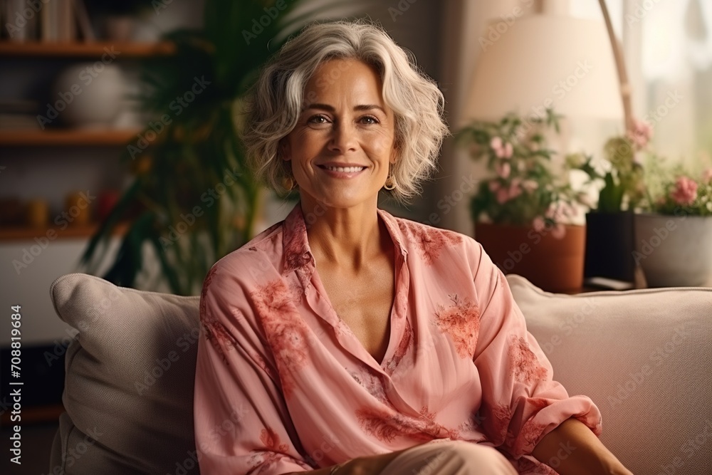 Portrait of a smiling middle-aged woman Portrait of a smiling middle-aged woman