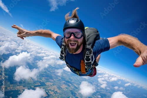 Photo a person enjoying extreme sport