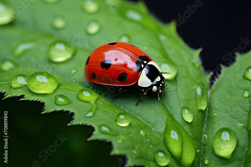 Ladybug,Fresh color,daylight,closeup background © Parkpoom